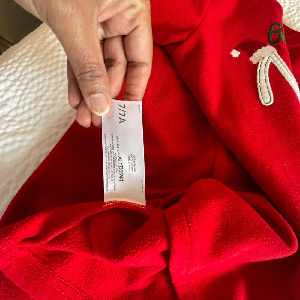 Carter's Girls Size 7 Christmas Pajama Set On Santa's Nice List Red Holiday PJs - Picture 9 of 16
